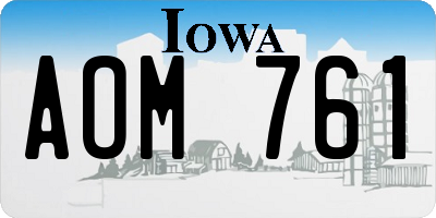 IA license plate AOM761
