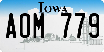 IA license plate AOM779
