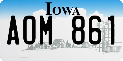 IA license plate AOM861