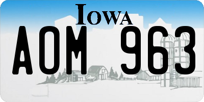 IA license plate AOM963