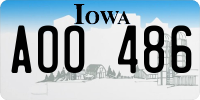 IA license plate AOO486