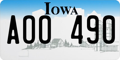 IA license plate AOO490