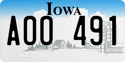IA license plate AOO491