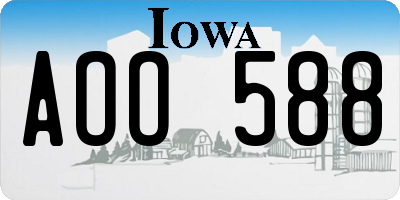 IA license plate AOO588