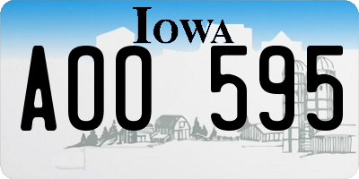 IA license plate AOO595