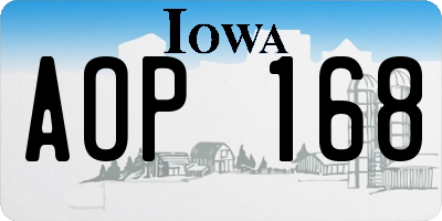 IA license plate AOP168