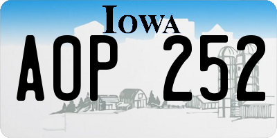 IA license plate AOP252