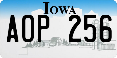 IA license plate AOP256