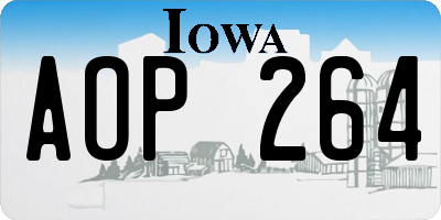 IA license plate AOP264