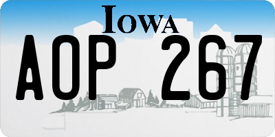 IA license plate AOP267