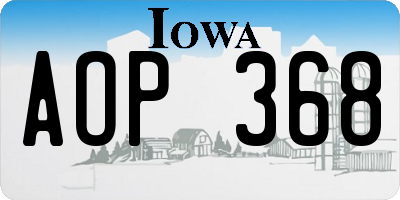 IA license plate AOP368
