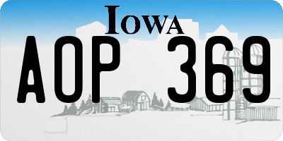 IA license plate AOP369