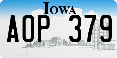 IA license plate AOP379