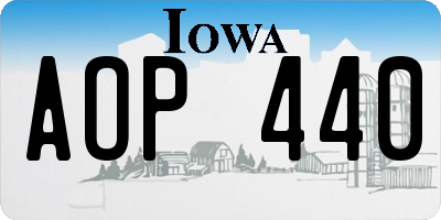 IA license plate AOP440