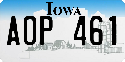 IA license plate AOP461