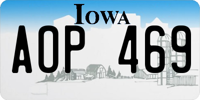 IA license plate AOP469