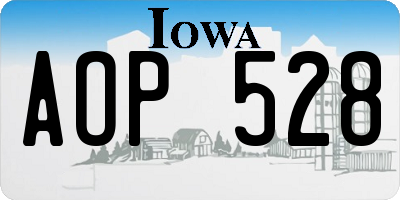 IA license plate AOP528