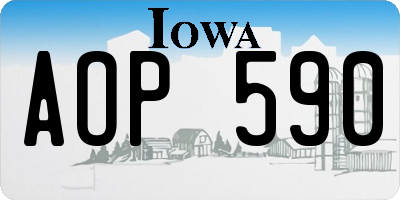 IA license plate AOP590