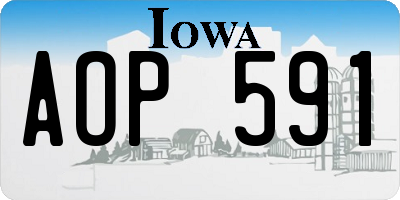 IA license plate AOP591