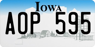 IA license plate AOP595