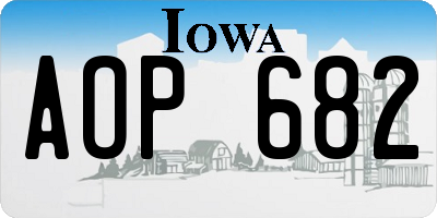 IA license plate AOP682