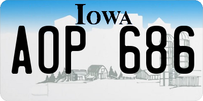 IA license plate AOP686