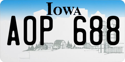 IA license plate AOP688