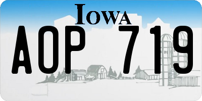 IA license plate AOP719
