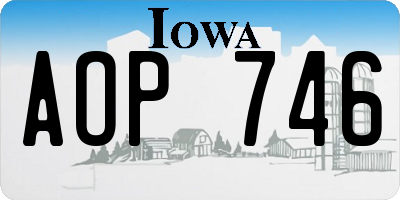 IA license plate AOP746