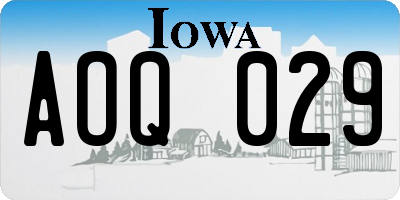IA license plate AOQ029