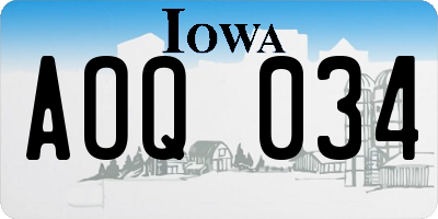 IA license plate AOQ034