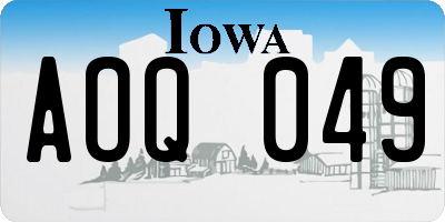 IA license plate AOQ049