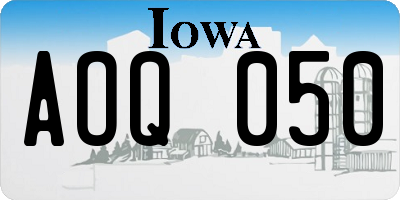 IA license plate AOQ050