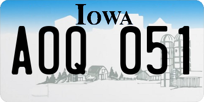 IA license plate AOQ051