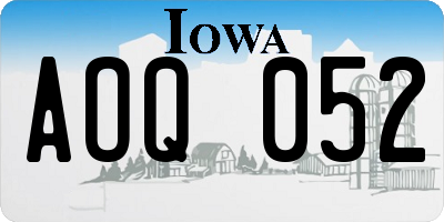 IA license plate AOQ052