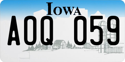 IA license plate AOQ059