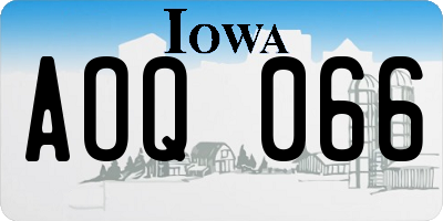 IA license plate AOQ066
