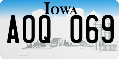 IA license plate AOQ069