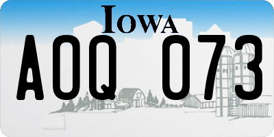 IA license plate AOQ073