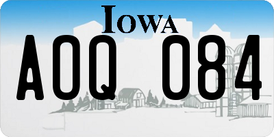 IA license plate AOQ084