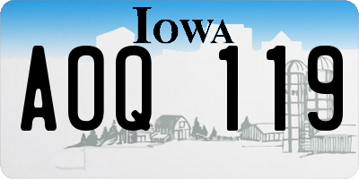 IA license plate AOQ119