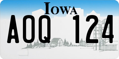 IA license plate AOQ124