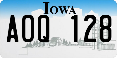 IA license plate AOQ128