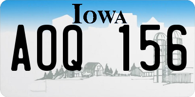 IA license plate AOQ156