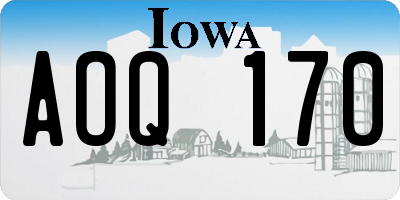 IA license plate AOQ170
