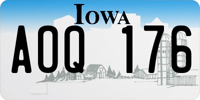 IA license plate AOQ176