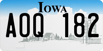 IA license plate AOQ182