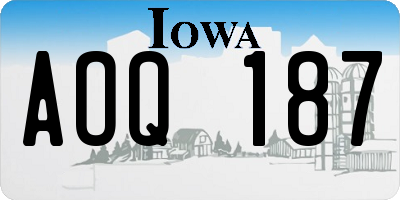 IA license plate AOQ187