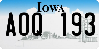 IA license plate AOQ193