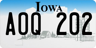 IA license plate AOQ202